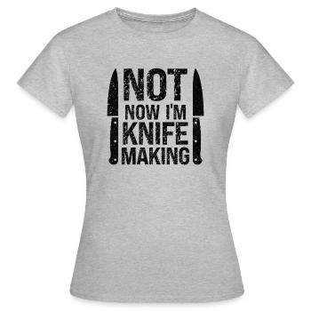 Knifemaking Knife Making Bladesmith Smithing Knife - Women's T-Shirt - heather grey - Front - AI Model Female 172 dark (172cm)
