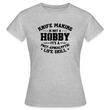 Knifemaking Knife Making Bladesmith Smithing Knife - Women's T-Shirt - heather grey - Front - AI Model Female 172 dark (172cm)