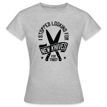 Knifemaking Knife Making Bladesmith Smithing - Women's T-Shirt - heather grey - Front - AI Model Female 172 dark (172cm)