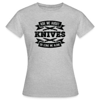 Knifemaking Knife Making Bladesmith Smithing - Women's T-Shirt - heather grey - Front - AI Model Female 172 dark (172cm)