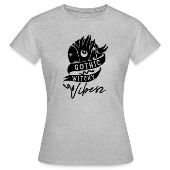 Gothic Divination Fortune Telling Witch Crystal - Frauen T-Shirt - Grau meliert - Vorne - AI Model Female 172 dark (172cm)