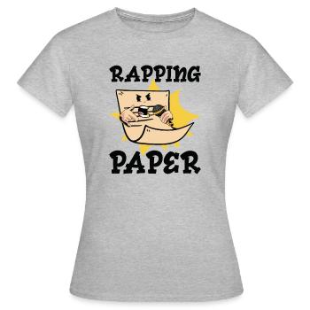 Musik Rappen Musiker Rapper Papier Lieder - Frauen T-Shirt - Grau meliert - Vorne - AI Model Female 172 dark (172cm)