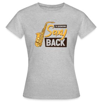 Music Saxophone Classical Music Saxophonist - Women's T-Shirt - heather grey - Front - AI Model Female 172 dark (172cm)
