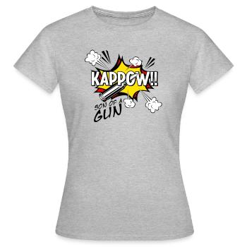 Kappow Bullets Gun Explosion Big bang Aesthetic - Women's T-Shirt - heather grey - Front - AI Model Female 172 dark (172cm)