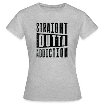 Suchtkranke Genesungskrieger Patienten mit - Frauen T-Shirt - Grau meliert - Vorne - AI Model Female 172 dark (172cm)