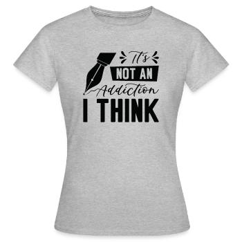 Stylo plume Stylo Stylo Cherche des Artistes - T-shirt Femme - gris chiné - Devant - AI Model Female 172 dark (172cm)