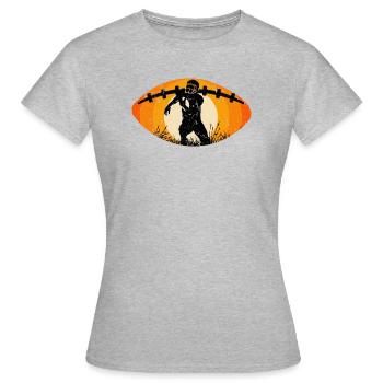 Retro Vintage American Football Sport - Frauen T-Shirt - Grau meliert - Vorne - AI Model Female 172 dark (172cm)
