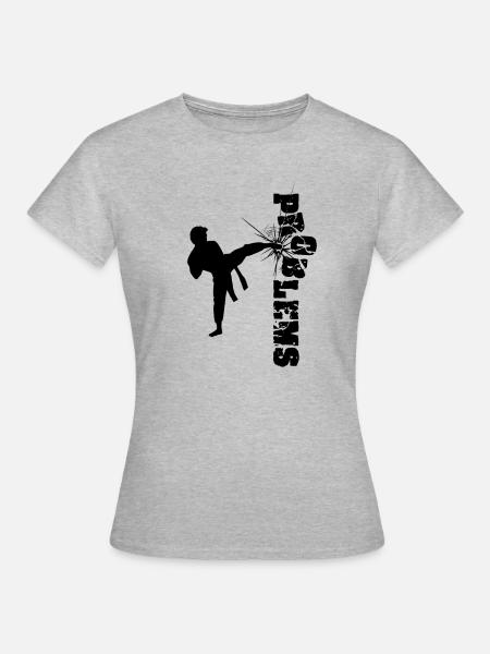 Problem Karate Kampfsportarten Kämpfen - Frauen T-Shirt - Grau meliert