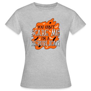 Halloween Vote Partisans républicains - T-shirt Femme - gris chiné - Devant - AI Model Female 172 dark (172cm)