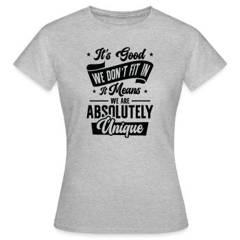 Positivität Außenseiter Dichter Poesie - Frauen T-Shirt - Grau meliert - Vorne - AI Model Female 172 dark (172cm)