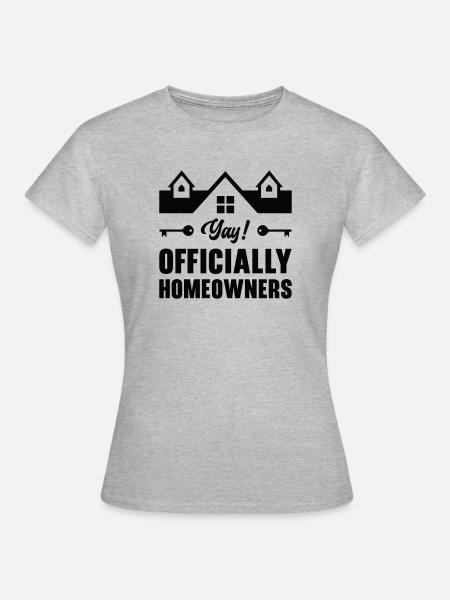 Neue Hauseigentümer Einweihung Offiziell - Frauen T-Shirt - Grau meliert