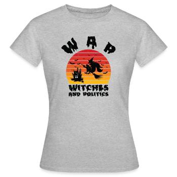 Halloween Politics Voting Witches Political - Women's T-Shirt - heather grey - Front - AI Model Female 172 dark (172cm)