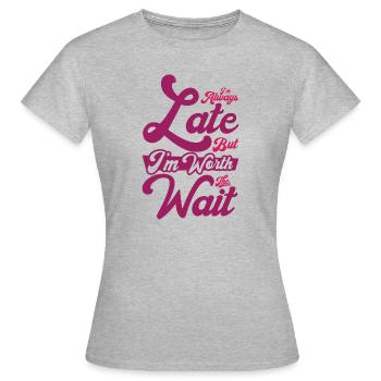 Travailleur occupé en retard - T-shirt Femme - gris chiné - Devant - AI Model Female 172 dark (172cm)