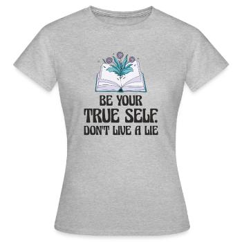 Positivité Encourager les gens Inspirant - T-shirt Femme - gris chiné - Devant - AI Model Female 172 dark (172cm)