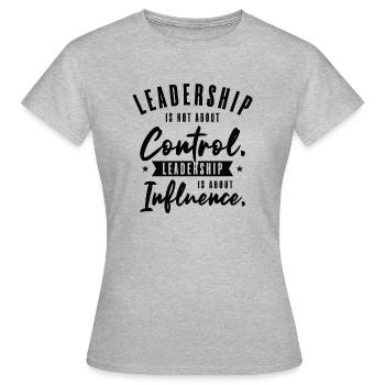 Leadership Sagesse Citations Guide Inspirer - T-shirt Femme - gris chiné - Devant - AI Model Female 172 dark (172cm)