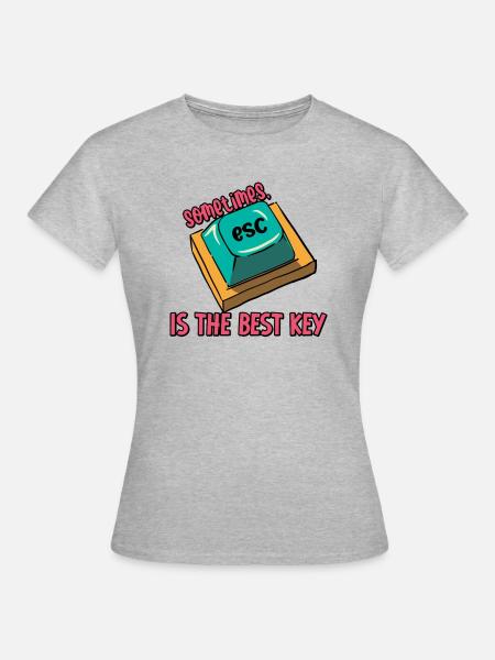 Software-Ingenieur Computer Schlüssel - Frauen T-Shirt - Grau meliert