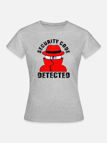 Netzwerk und Computersicherheit - Frauen T-Shirt - Grau meliert