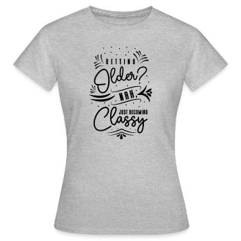 Classy Grandparent Vintage Typography Classic - Women's T-Shirt - heather grey - Front - AI Model Female 172 dark (172cm)
