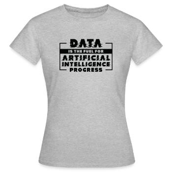 Machine de progrès de l’intelligence artificielle - T-shirt Femme - gris chiné - Devant - AI Model Female 172 dark (172cm)
