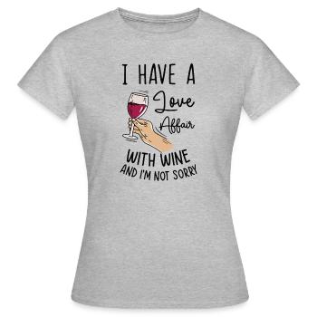 Dégustation de vin Amateurs de vin - T-shirt Femme - gris chiné - Devant - AI Model Female 172 dark (172cm)
