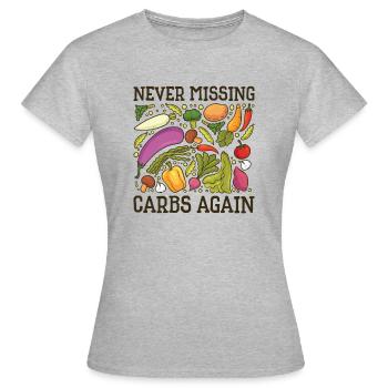 Aliments cétogènes Perte de poids saine - T-shirt Femme - gris chiné - Devant - AI Model Female 172 dark (172cm)