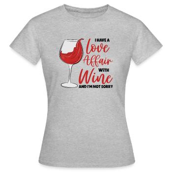 Dégustation de vin Dégustation de vin Amateurs de vin - T-shirt Femme - gris chiné - Devant - AI Model Female 172 dark (172cm)