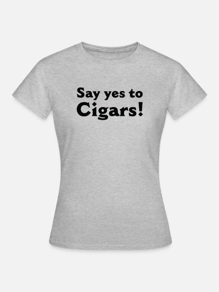 Zigarre Rauchen Zigarren Raucher - Frauen T-Shirt - Grau meliert