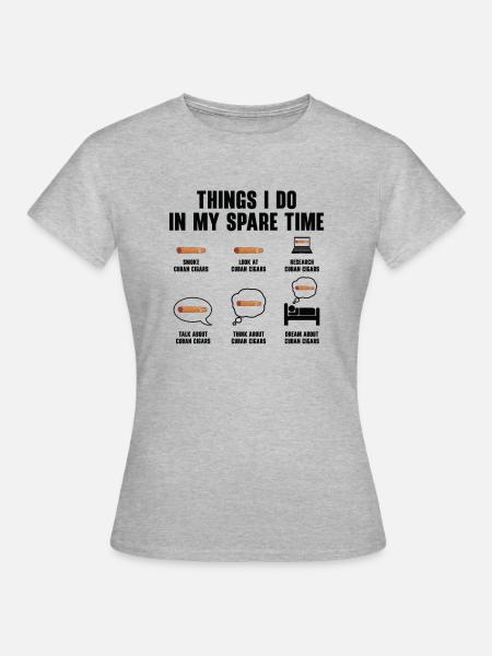 Zigarre Rauchen Zigarren Raucher - Frauen T-Shirt - Grau meliert