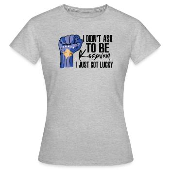 Kosova-Stolz Kosova-Flagge Gewachsen - Frauen T-Shirt - Grau meliert - Vorne - AI Model Female 172 dark (172cm)