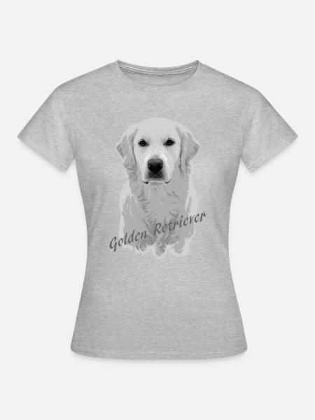 Golden Retriever - Frauen T-Shirt - Grau meliert