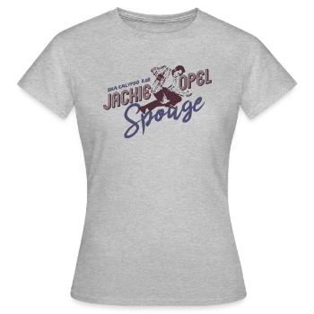 JackieOpel Ska Calypso R & B | Spounge - T-shirt Femme - gris chiné - Devant - AI Model Female 172 dark (172cm)