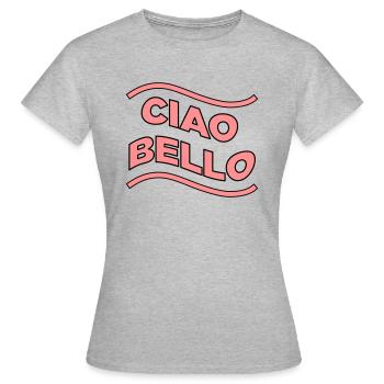 Ciao Bello - T-shirt Femme - gris chiné - Devant - AI Model Female 172 dark (172cm)