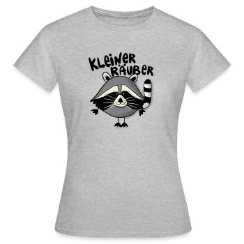 Waschbär Räuber - Frauen T-Shirt - Grau meliert - Vorne - AI Model Female 172 dark (172cm)