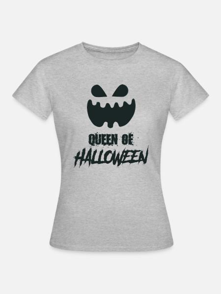 Halloween: Queen Of Halloween - Frauen T-Shirt - Grau meliert