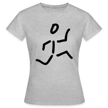 jogging - Frauen T-Shirt - Grau meliert - Vorne - AI Model Female 172 dark (172cm)