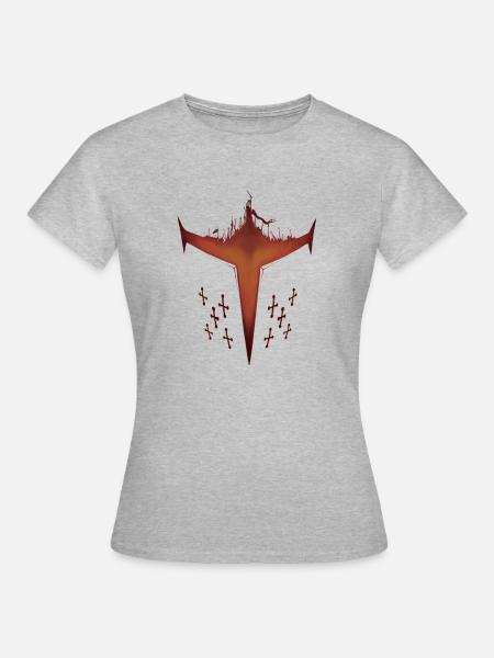 Glühen - Frauen T-Shirt - Grau meliert