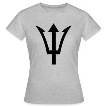trident - T-shirt Femme - gris chiné - Devant - AI Model Female 172 dark (172cm)