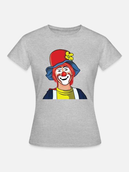 Clown - Frauen T-Shirt - Grau meliert