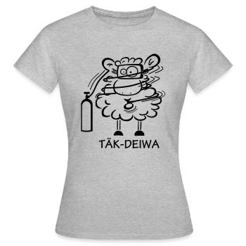 Tek-Diver - Frauen T-Shirt - Grau meliert - Vorne - AI Model Female 172 dark (172cm)