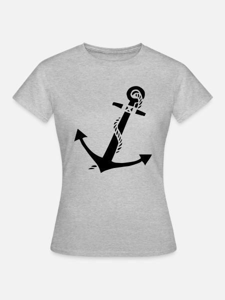 anchor - Frauen T-Shirt - Grau meliert