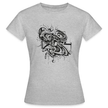 Restlessness by buks.one - Women's T-Shirt - heather grey - Front - AI Model Female 172 dark (172cm)