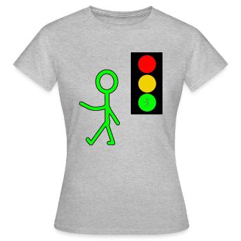 Feux de signalisation - T-shirt Femme - gris chiné - Devant - AI Model Female 172 dark (172cm)