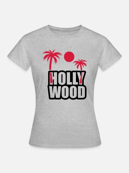 hollywood01 - Frauen T-Shirt - Grau meliert