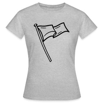 Fahne Wettbewerb Vektor Geschenkidee - Frauen T-Shirt - Grau meliert - Vorne - AI Model Female 172 dark (172cm)