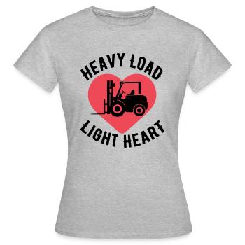 citation humour cariste - T-shirt Femme - gris chiné - Devant - AI Model Female 172 dark (172cm)
