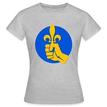 Poing Lys - T-shirt Femme - gris chiné - Devant - AI Model Female 172 dark (172cm)