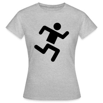 Runner - T-shirt Femme - gris chiné - Devant - AI Model Female 172 dark (172cm)