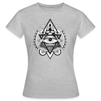 EYE - Frauen T-Shirt - Grau meliert - Vorne - AI Model Female 172 dark (172cm)