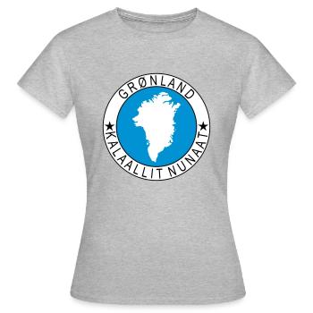 Greenland - Frauen T-Shirt - Grau meliert - Vorne - AI Model Female 172 dark (172cm)
