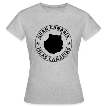 Gran Canaria - Frauen T-Shirt - Grau meliert - Vorne - AI Model Female 172 dark (172cm)